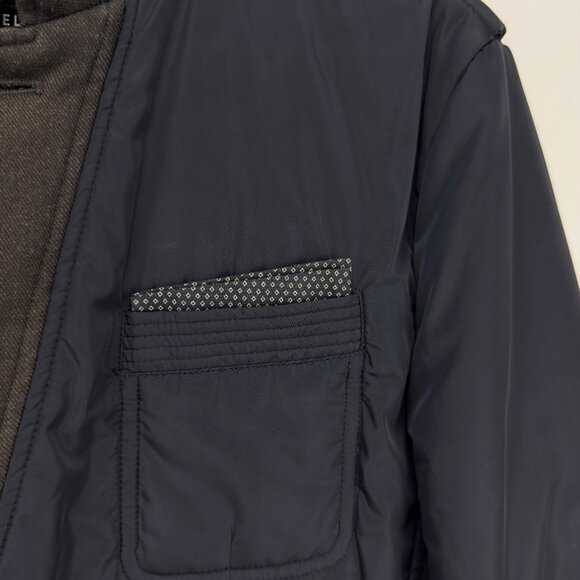 Selected “Happer” Padded Navy/Charcoal Blazer Jacket S - Picture 3 of 10